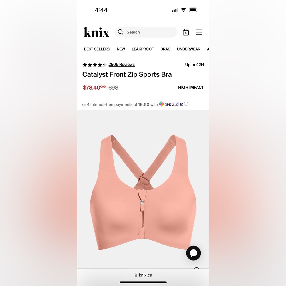NWT Catalyst sports bra - in bag
